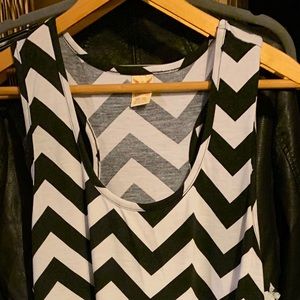 Black and White Chevron Maxi Dress